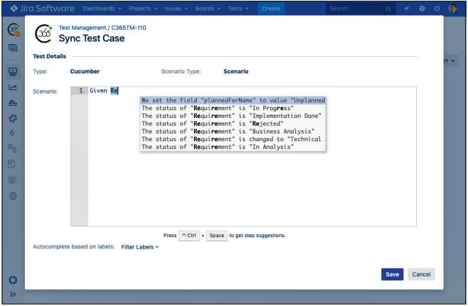 Abb4_BDDStepEditordesXrayPluginsinAtlassianJira