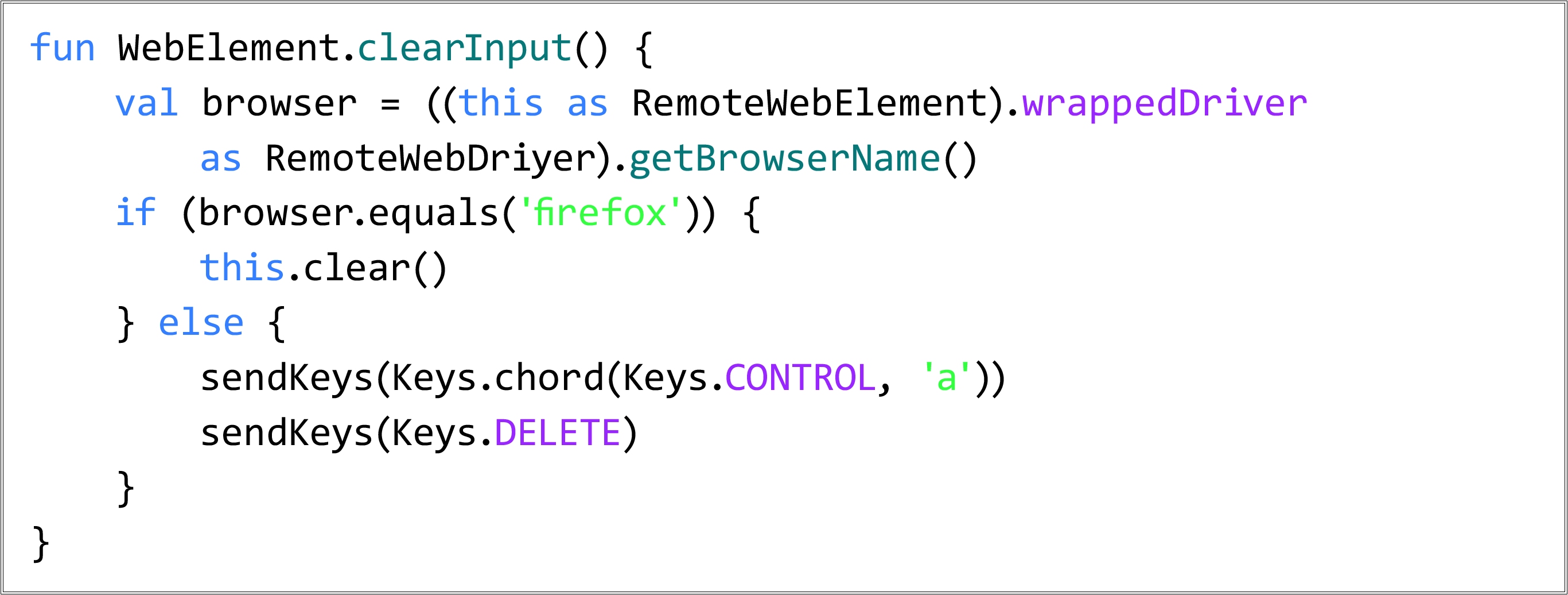 Listing 3 Extensions