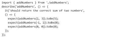 Listing 4: Beispiel für einen generierten Test der Addition