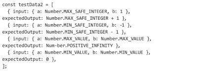 Listing 6: Generierter Test der Robustheit von addNumbers