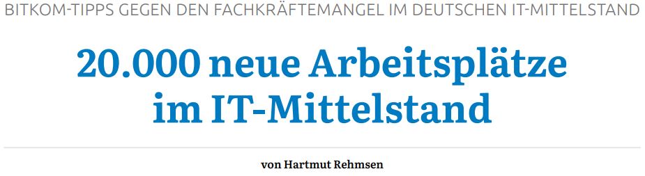 20.000 neue Arbeitsplätze im IT-Mittelstand