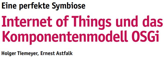 Internet of Things und das Komponentenmodell OSGi