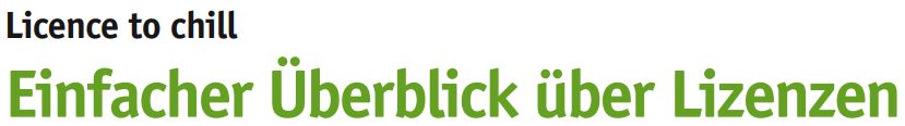 Einfacher Überblick über Lizenzen