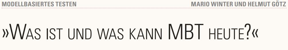 Was ist und was kann MBT heute?