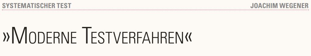 Moderne Testverfahren