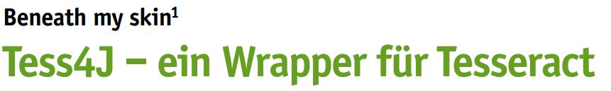 Tess4J – ein Wrapper für Tesseract