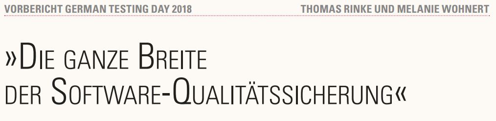 Die ganze Breite der Software-Qualitätssicherung